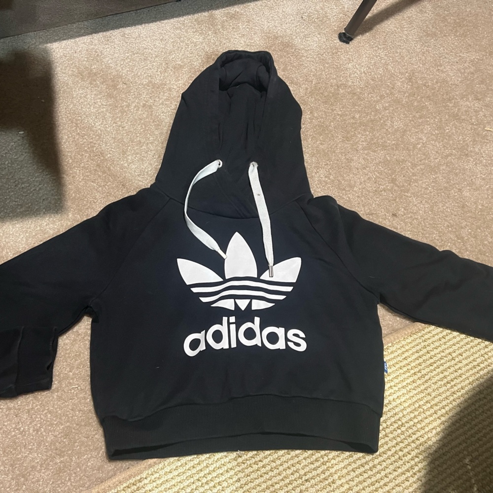 Black adidas cropped sweatshirt